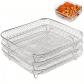 3 pi�ces Racks pour Friteuse � air Chaud, Air Fryer Rack, panier Airfryer en ...
