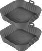 Air Fryer Pot En Silicone,2Pcs 7.8Inch Pot En Silicone Pour Friteuse � Air Silic
