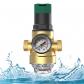 R�ducteur de pression d'eau avec manom�tre et filtre � tamis, r�gulateur de p...