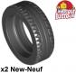 LEGO 2x Tire Solid Tread 43.2 x 14mm Smooth Black 30699 New
