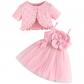 Robe tutu 2 pi�ces pour b�b� fille, cardigan en tulle, robe d'�t� pour filles