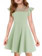 Robe de princesse � volants pour fille   En maille   Pour mariage