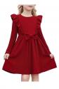 Filles Robes Manches � Volants Enfants N ud Papillon A  Festive Automne Hiver