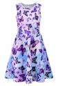 Robe 3D pour Enfants, Robes Violettes, Robe d'�t�, Robe pour Enfants, Papillon
