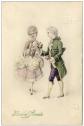 Carte postale illustr�e bonne ann�e couple en costume 1916 Vienne (10958)
