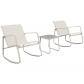 Salon de jardin � bascule en textil�ne 2 places beige TENERIFE