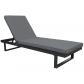 Bain de soleil en aluminium avec coussin gris PALOMINOS