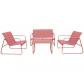 Salon de jardin en textil�ne 4 places terracotta TENERIFE