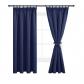 Lot de 2 Rideau Occultant Galon Fronceur Rideau Thermique avec Cravates Rideau