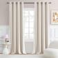 Rideau Salon Moderne Beige Clair Rideaux Semi Occultants Isolant Thermique Ri...
