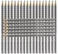 Grip 2001 Lot de 6 crayons, duret�: HB, couleur de la coque: argent, HB