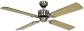 Ventilateur de plafond avec T�l�commande 3 Vitesses Chrome mat 132cm R�versible