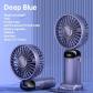 Mini Ventilateur Portable Pliable USB �cran LCD 5 Vitesses Support T�l�phone Cou