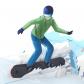 Carte Pop Up   Snowboarder   Carte cadeau 3D pour des vacances au snowboard