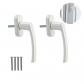2 pcs Poign�es Fen�tre S�curis�es en Aluminium Blanc, Design Ergonomique