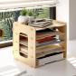 Organisateur de Bureau � 5 Niveaux en Bois Corbeille � Courrier A4 Papiers