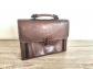 Sac En Cuir Marron Vintage Cartable Sacoche