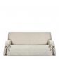 Mini Housse de canap� antitache Chaise Longue Beige Bras Gauche Vue de Face D...