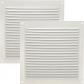 1 Grille de ventilation 25x25 Cm aluminium laqu� blanc.