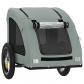 Remorque chariot transport de v�lo pour animaux de compagnie gris Helloshop26 0