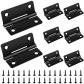 Lot de 8 charni�res pliables 50 x 39 mm en acier inoxydable pour portes en bo...