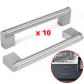 10x Poign�e Porte Cuisine Meuble Nickel Bross� Acier Inox Entraxe 160mm