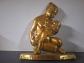 Sculpture en laiton vintage objet de d�coration la nativit� mere et enfant