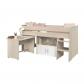 Lit combin� enfant ZOLA 90x200 cm   2 portes   Avec bureau   D�cor acacia clair