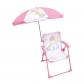 FUN HOUSE Licorne Chaise pliante camping avec parasol   H.38.5 xl.38.5 x P.37.5
