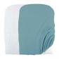 DOMIVA Lot 2 Housses matelas a langer   Eponge polycoton   oeko Tex   Blanc-Nile