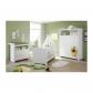 OLIVIA Chambre Bebe Complete : Lit 70 140 cm   Armoire   Commode   blanc