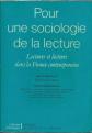 Pour une sociologie de la lecture, Martine Poulain et  Jo�lle Bahloul