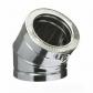 Coude � 30 deg pour conduit double paroi POUJOULAT therminox inox, D200 mm