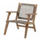 Fauteuil de jardin bas en bois d'Acacia FSC et en r�sine tress�e   BORA