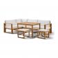 Salon de jardin d'angle modulable   Bois d'acacia   6 personnes   LEVATA DINING