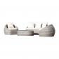 Salon bas de jardin   Gris   R�sine tress�e demi ronde luxe   DCB GARDEN   5