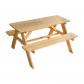 Mobilier de jardin   FUN HOUSE   Table pique nique en bois H.53 x L.95 x P.100