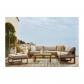 BOCARNEA Salon de jardin LEVATA en bois dacacia FSC   6 personnes avec ottoman