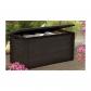 TOOD Malle de rangement en resine   300 L   Marron aspect bois   120 x 46 x 58