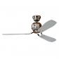 Ventilateur plafond avec Interrupteur mural Hunter Industrie Chrome mat 132 cm