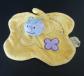 SE DOUDOU PLAT BEBEREVE UN REVE DE BEBE COCCINELLE jaune mauve violet 19x16 TTBE
