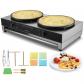 VEVOR Cr�pi�re �lectrique 40 cm, Appareil � Cr�pes Commercial � Double T�te