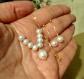 Or 18 Carats Collier Fine Chaine Pendentif Perle BO Pendantes Lot Bijoux 750 18K