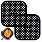 2 Pi�ces Tapis de Friteuse � Air en Silicone R�utilisables, 21.5 cm Tapis de ...