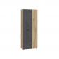 Armoire de rangement   B�ton gris fonc� - Chene   68,7 x 36,5 x 181,1 cm