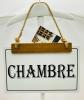 Atmosphera plaque murale-porte m�tal double face bureau-chambre 30 x 20 cm env