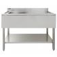 �vier Commercial en Inox � 1 Cuve d'�gouttoir � Droite 120 x 60 x 105 cm