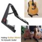 Portable Folding Acoustic Guitar Stand Black