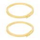 Plastique Reliure Filet Bande 1650x3x1.5mm Guitare Bord Clair Jaune 2 Paquet