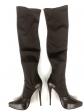 1969 OTK boots 14 cm 38 37 Brown stretch leather leder sandals high heels